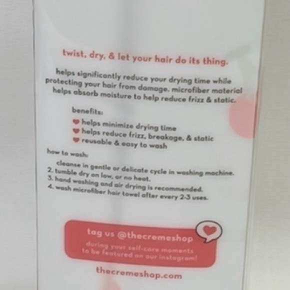 New / The Creme Shop Microfiber Hair Towel with Cherry Design - Picture 3 of 4